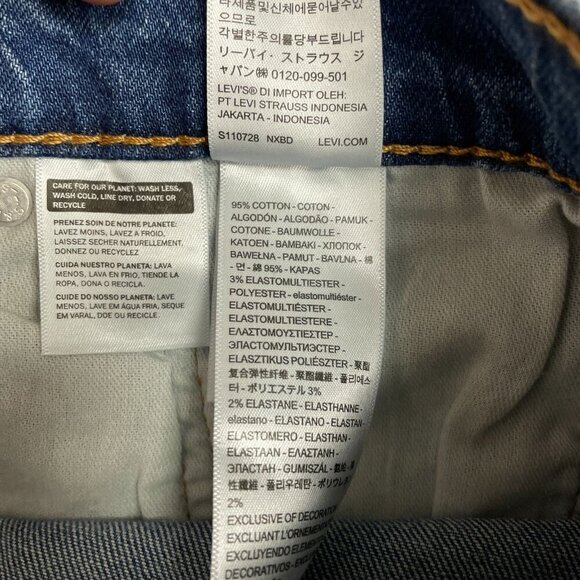 Levis 511 Men's W34 L32 Blue Denim Jeans Slim Straight - Picture 5 of 8